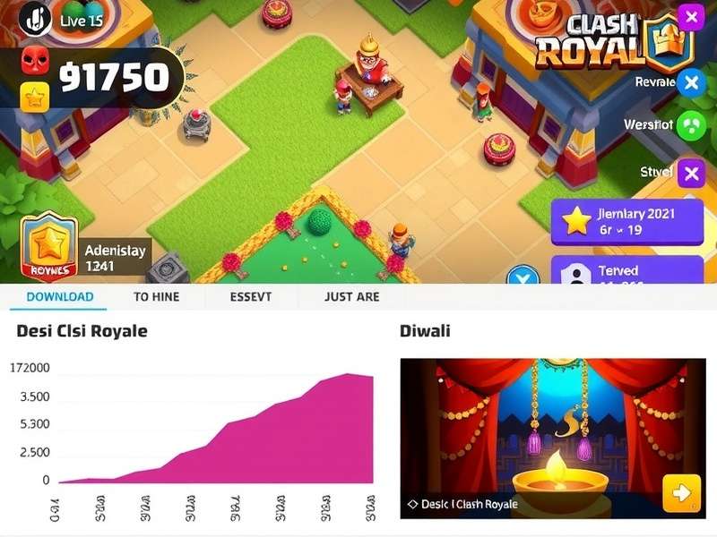 Chart showing Desi Clash Royale download growth in India over time