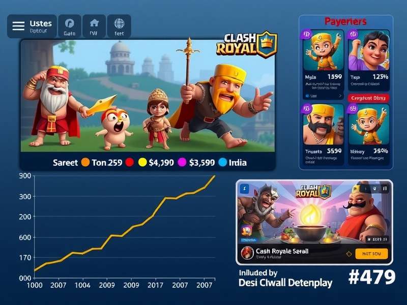 Screenshot of Desi Clash Royale Diwali event with festive decorations